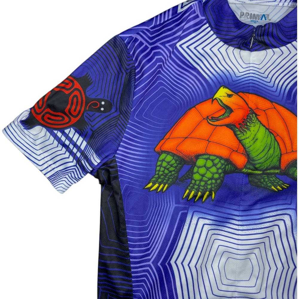 Primal‎ Not So Fast Snapping Turtle Cycling Jersey Men's Small 3/4 Zip Pockets - Picture 4 of 12